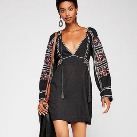 Free People Dresses & Skirts - Free People All My Life Black Mini Dress. Size medium.